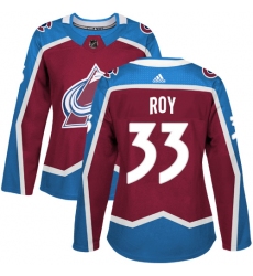 Women's Adidas Colorado Avalanche #33 Patrick Roy Premier Burgundy Red Home NHL Jersey
