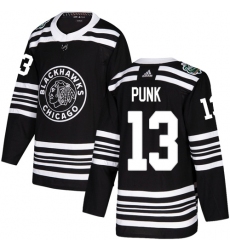 Men's Adidas Chicago Blackhawks #13 CM Punk Authentic Black 2019 Winter Classic NHL Jersey