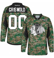 Men's Reebok Chicago Blackhawks #00 Clark Griswold Premier Camo Veterans Day Practice NHL Jersey