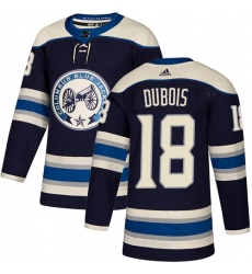 Men's Adidas Columbus Blue Jackets #18 Pierre-Luc Dubois Authentic Navy Blue Alternate NHL Jersey