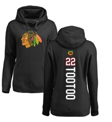 NHL Women's Adidas Chicago Blackhawks #22 Jordin Tootoo Black Backer Pullover Hoodie