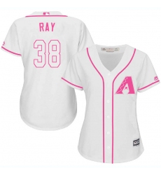 Women's Majestic Arizona Diamondbacks #38 Robbie Ray Authentic White Fashion MLB Jersey