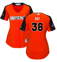 Women's Majestic Arizona Diamondbacks #38 Robbie Ray Replica Orange National League 2017 MLB All-Star MLB Jersey