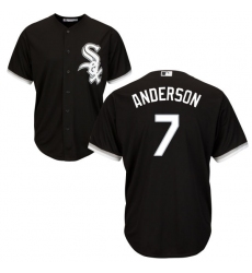 Youth Majestic Chicago White Sox #7 Tim Anderson Replica Black Alternate Home Cool Base MLB Jersey