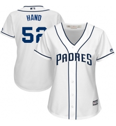 Women's Majestic San Diego Padres #52 Brad Hand Replica White Home Cool Base MLB Jersey