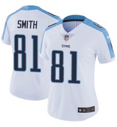 Women's Nike Tennessee Titans #81 Jonnu Smith White Vapor Untouchable Limited Player NFL Jersey