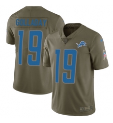 Youth Nike Detroit Lions #19 Kenny Golladay Limited Olive 2017 Salute to Service NFL Jersey