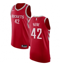 Youth Nike Houston Rockets #42 Nene Authentic Red Road NBA Jersey - Icon Edition