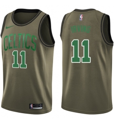 Youth Nike Boston Celtics #11 Kyrie Irving Swingman Green Salute to Service NBA Jersey