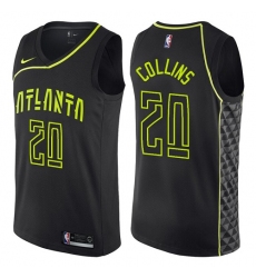 Men's Nike Atlanta Hawks #20 John Collins Authentic Black NBA Jersey - City Edition