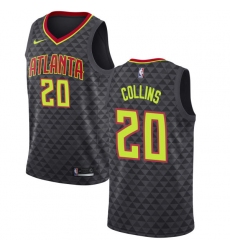 Men's Nike Atlanta Hawks #20 John Collins Swingman Black Road NBA Jersey - Icon Edition