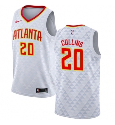 Youth Nike Atlanta Hawks #20 John Collins Authentic White NBA Jersey - Association Edition