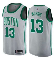 Men's Nike Boston Celtics #13 Marcus Morris Swingman Gray NBA Jersey - City Edition