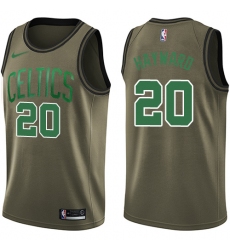 Men's Nike Boston Celtics #20 Gordon Hayward Swingman Green Salute to Service NBA Jersey