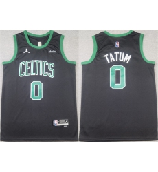 Men's Boston Celtics #0 Jayson Tatum Black Stitched Basketball Jersey