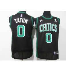 Men's Boston Celtics #0 Jayson Tatum Black Swingman Jersey