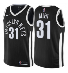 Men's Nike Brooklyn Nets #31 Jarrett Allen Authentic Black NBA Jersey - City Edition