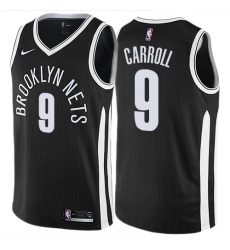 Men's Nike Brooklyn Nets #9 DeMarre Carroll Authentic Black NBA Jersey - City Edition