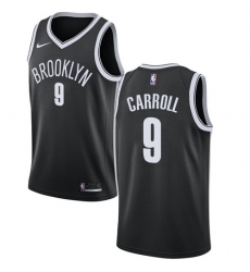 Men's Nike Brooklyn Nets #9 DeMarre Carroll Swingman Black Road NBA Jersey - Icon Edition