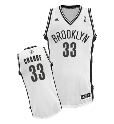 Youth Adidas Brooklyn Nets #33 Allen Crabbe Swingman White Home NBA Jersey