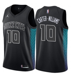 Men's Nike Jordan Charlotte Hornets #10 Michael Carter-Williams Authentic Black NBA Jersey - City Edition