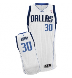 Men's Adidas Dallas Mavericks #30 Seth Curry Authentic White Home NBA Jersey