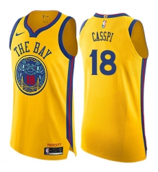 Youth Nike Golden State Warriors #18 Omri Casspi Swingman Gold NBA Jersey - City Edition