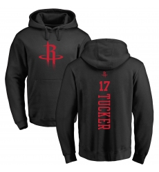NBA Nike Houston Rockets #17 PJ Tucker Black One Color Backer Pullover Hoodie