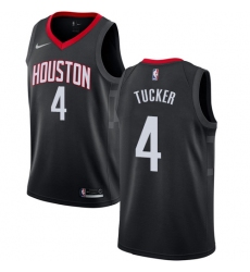 Women's Nike Houston Rockets #4 PJ Tucker Authentic Black Alternate NBA Jersey Statement Edition