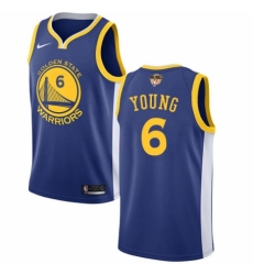 Youth Nike Golden State Warriors #6 Nick Young Swingman Royal Blue Road 2018 NBA Finals Bound NBA Jersey - Icon Edition