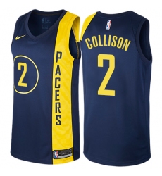 Men's Nike Indiana Pacers #2 Darren Collison Authentic Navy Blue NBA Jersey - City Edition