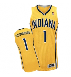 Men's Adidas Indiana Pacers #1 Lance Stephenson Authentic Gold Alternate NBA Jersey