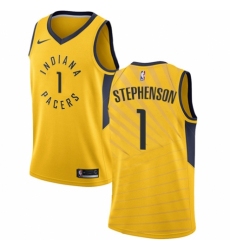 Women's Nike Indiana Pacers #1 Lance Stephenson Swingman Gold NBA Jersey Statement Edition