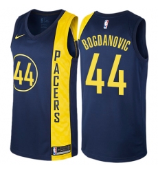 Men's Nike Indiana Pacers #44 Bojan Bogdanovic Authentic Navy Blue NBA Jersey - City Edition