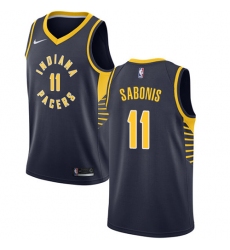 Youth Nike Indiana Pacers #11 Domantas Sabonis Authentic Navy Blue Road NBA Jersey - Icon Edition