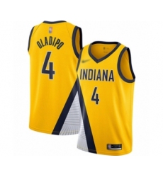 Women's Indiana Pacers #4 Victor Oladipo Swingman Gold Finished Basketball Jersey - Statement Edition