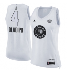 Women's Nike Jordan Indiana Pacers #4 Victor Oladipo Swingman White 2018 All-Star Game NBA Jersey