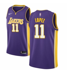 Youth Nike Los Angeles Lakers #11 Brook Lopez Authentic Purple NBA Jersey - Icon Edition