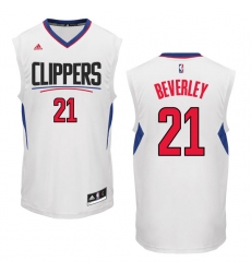 Men's Adidas Los Angeles Clippers #21 Patrick Beverley Authentic White Home NBA Jersey