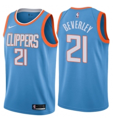 Men's Nike Los Angeles Clippers #21 Patrick Beverley Authentic Blue NBA Jersey - City Edition