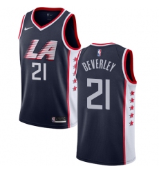 Youth Nike Los Angeles Clippers #21 Patrick Beverley Swingman Navy Blue NBA Jersey - City Edition