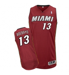 Men's Adidas Miami Heat #13 Edrice Adebayo Authentic Red Alternate NBA Jersey