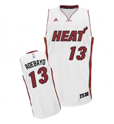 Men's Adidas Miami Heat #13 Edrice Adebayo Swingman White Home NBA Jersey