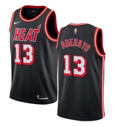 Men's Nike Miami Heat #13 Edrice Adebayo Swingman Black Black Fashion Hardwood Classics NBA Jersey