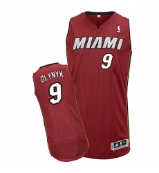 Women's Adidas Miami Heat #9 Kelly Olynyk Authentic Red Alternate NBA Jersey