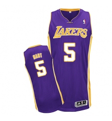 Men's Adidas Los Angeles Lakers #5 Josh Hart Authentic Purple Road NBA Jersey