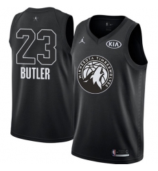 Men's Nike Jordan Minnesota Timberwolves #23 Jimmy Butler Swingman Black 2018 All-Star Game NBA Jersey