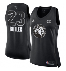 Women's Nike Jordan Minnesota Timberwolves #23 Jimmy Butler Swingman Black 2018 All-Star Game NBA Jersey