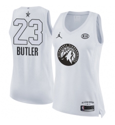 Women's Nike Jordan Minnesota Timberwolves #23 Jimmy Butler Swingman White 2018 All-Star Game NBA Jersey