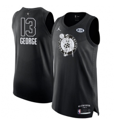 Men's Nike Jordan Oklahoma City Thunder #13 Paul George Authentic Black 2018 All-Star Game NBA Jersey